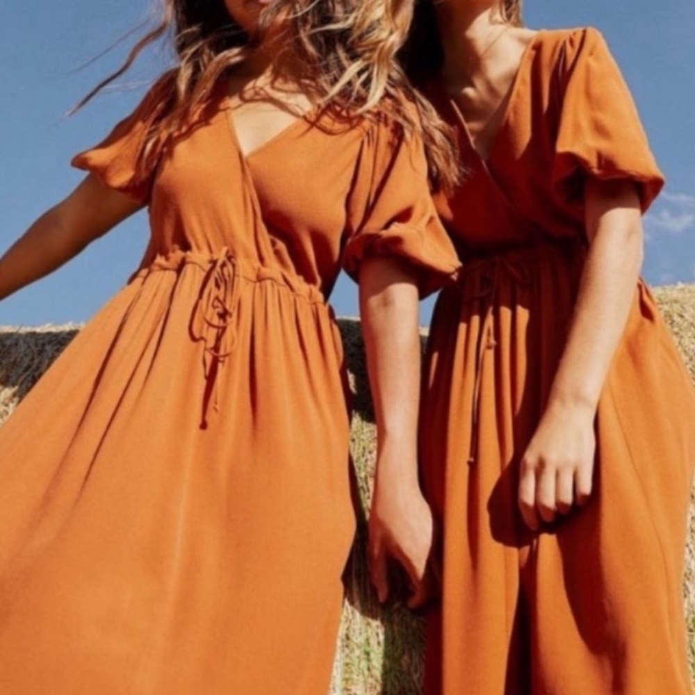 NWT Christy Dawn Dahlia Dress - XS - Rust - Picture 3 of 11
